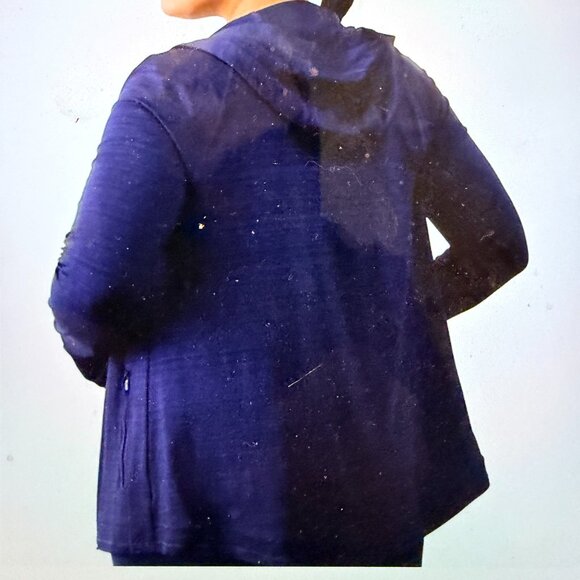 ATHLETA PACIFICA ILLUME UPF RELAXED JACKET WITH HOOD ~ NAVY ~ SIZE XL - Picture 3 of 7